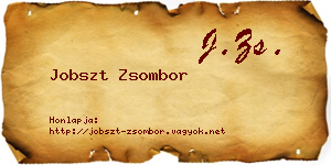 Jobszt Zsombor névjegykártya
